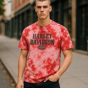 HARLEY Davidson Tiedye Mens tee. Size Xlarge. Reworked.